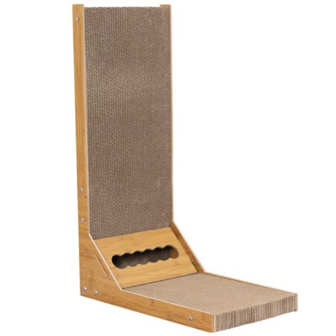 Drapak Narożny Stojący Wysoki Kartonowy Z Piłeczką Dla Kota 60 x40 x 24cm LEAN Drapak Narożny Stojący Wysoki Kartonowy Z Piłeczką Dla Kota 60 x40 x 24cm LEAN