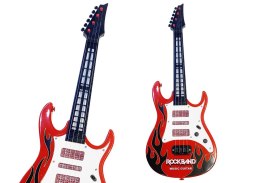 Gitara Elektryczna Dla Dzieci Światła Melodie Czerwona LEAN Toys