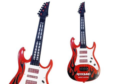 Gitara Elektryczna Dla Dzieci Światła Melodie Czerwona LEAN Toys Gitara Elektryczna Dla Dzieci Światła Melodie Czerwona LEAN Toys