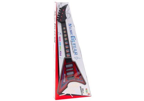 Gitara Elektryczna Dla Dzieci Światła Melodie Czerwona LEAN Toys Gitara Elektryczna Dla Dzieci Światła Melodie Czerwona LEAN Toys