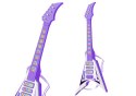 Gitara Elektryczna Dla Dzieci Światła Melodie Fioletowa LEAN Toys