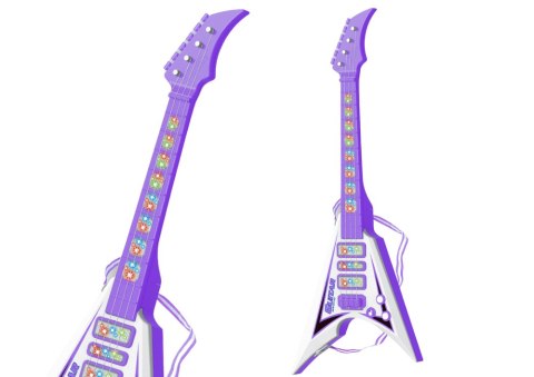 Gitara Elektryczna Dla Dzieci Światła Melodie Fioletowa LEAN Toys Gitara Elektryczna Dla Dzieci Światła Melodie Fioletowa LEAN Toys