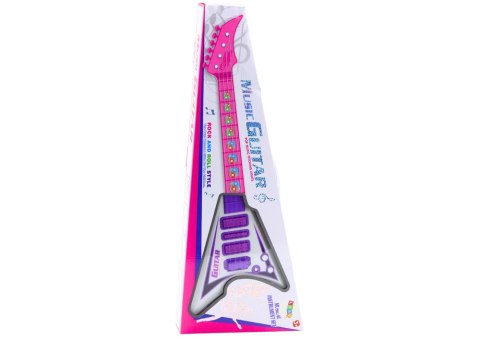 Gitara Elektryczna Dla Dzieci Światła Melodie Fioletowa LEAN Toys Gitara Elektryczna Dla Dzieci Światła Melodie Fioletowa LEAN Toys