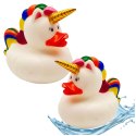 Kaczuszka Jednorożec Zabawka Do Kąpieli Tęczowa Grzywa Ogon Biała LEAN TOYS