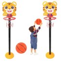Kosz Do Gry W Koszykówkę Regulowany Tygrys Żółty 110cm LEAN Toys