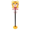 Kosz Do Gry W Koszykówkę Regulowany Tygrys Żółty 110cm LEAN Toys