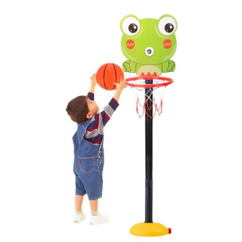 Kosz Do Gry W Koszykówkę Regulowany Żaba Zielona 110cm LEAN Toys Kosz Do Gry W Koszykówkę Regulowany Żaba Zielona 110cm LEAN Toys