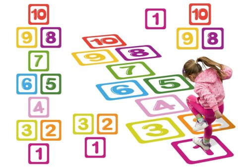 Naklejki Podłogowe Liczby Edukacyjne Do Gry w Klasy LEAN TOYS Naklejki Podłogowe Liczby Edukacyjne Do Gry w Klasy LEAN TOYS