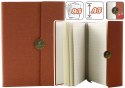 Notes Biurowy Na Magnes Notatnik A5 W Linie Z Obiciem Brązowy LEAN