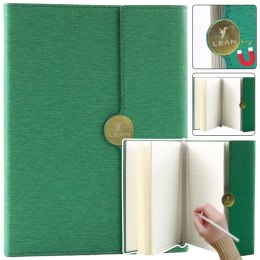 Notes Biurowy Na Magnes Notatnik A5 W Linie Z Obiciem Zielony LEAN