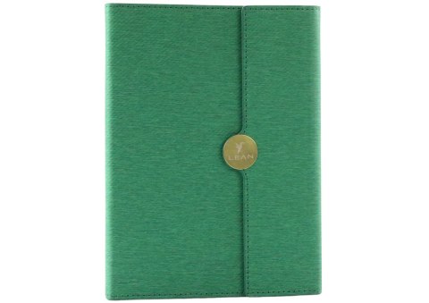 Notes Biurowy Na Magnes Notatnik A5 W Linie Z Obiciem Zielony LEAN Notes Biurowy Na Magnes Notatnik A5 W Linie Z Obiciem Zielony LEAN