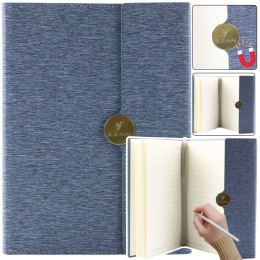 Notes Biurowy Na Magnes Notatnik W Linie A5 Z Obiciem Szary LEAN