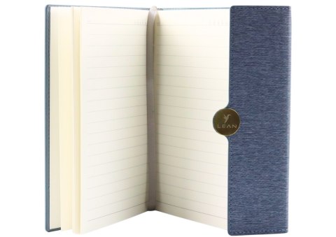 Notes Biurowy Na Magnes Notatnik W Linie A5 Z Obiciem Szary LEAN Notes Biurowy Na Magnes Notatnik W Linie A5 Z Obiciem Szary LEAN