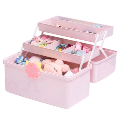 Organizer Pudełko Na Biżuterię Kosmetyki Akcesoria Różowe 29x16x16cm LEAN Organizer Pudełko Na Biżuterię Kosmetyki Akcesoria Różowe 29x16x16cm LEAN