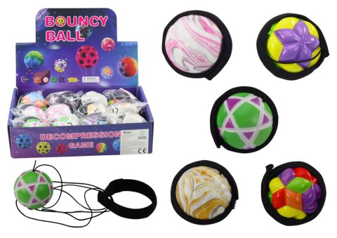 Piłka Do Obijania Na Gumce Opaska Struktury Kolorowa 6cm LEAN TOYS Piłka Do Obijania Na Gumce Opaska Struktury Kolorowa 6cm LEAN TOYS