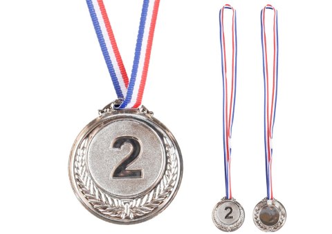 Srebrny Medal Drugie Miejsce Nagroda Trofeum Cynkowy 6,5cm LEAN TOYS Srebrny Medal Drugie Miejsce Nagroda Trofeum Cynkowy 6,5cm LEAN TOYS