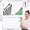 Tablica Magnetyczna Wielofunkcyjna Suchościeralna Biała 90x60cm LEAN