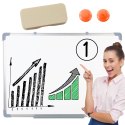 Tablica Magnetyczna Wielofunkcyjna Suchościeralna Gąbka 2 Magnesy 45x60cm LEAN