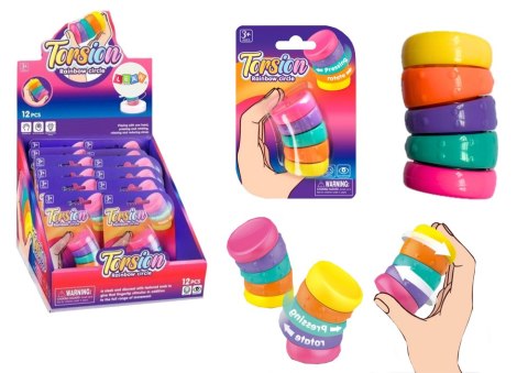Zabawka Sensoryczna Antystresowe Tęczowe Kółka Rotacyjne LEAN Toys Zabawka Sensoryczna Antystresowe Tęczowe Kółka Rotacyjne LEAN Toys