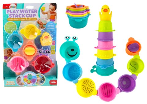 Zabawki Do Kąpieli Kubeczki Z Otworami Kaczka 8 El LEAN Toys Zabawki Do Kąpieli Kubeczki Z Otworami Kaczka 8 El LEAN Toys