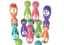 Zestaw Do Gry W Kręgle Buźki Kule Kolorowe 10szt LEAN Toys