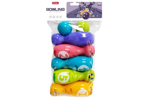 Zestaw Do Gry W Kręgle Buźki Kule Kolorowe 10szt LEAN Toys Zestaw Do Gry W Kręgle Buźki Kule Kolorowe 10szt LEAN Toys