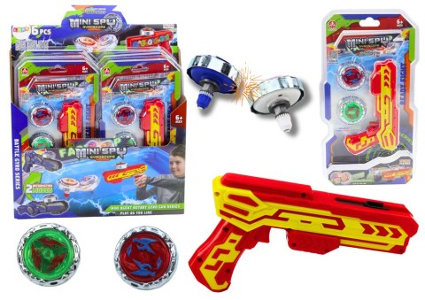 Zestaw Pistolet Wyrzutnia 2 Metalowe Krążki Czerwony Światła LEAN Toys Zestaw Pistolet Wyrzutnia 2 Metalowe Krążki Czerwony Światła LEAN Toys