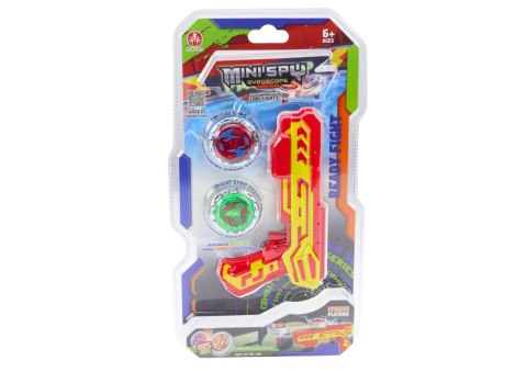 Zestaw Pistolet Wyrzutnia 2 Metalowe Krążki Czerwony Światła LEAN Toys Zestaw Pistolet Wyrzutnia 2 Metalowe Krążki Czerwony Światła LEAN Toys