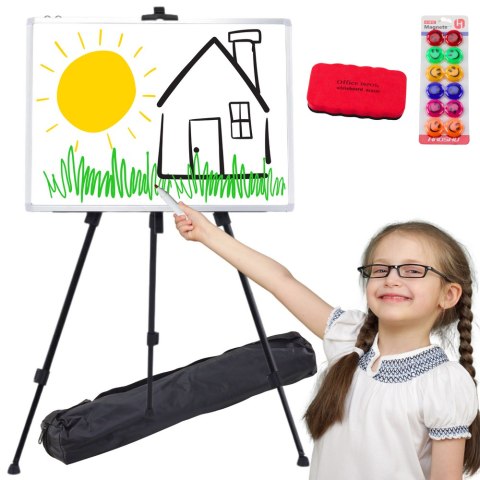 Zestaw Tablica Magnetyczna 90x60cm na Stojaku Pisaki Gąbka LEAN Zestaw Tablica Magnetyczna 90x60cm na Stojaku Pisaki Gąbka LEAN