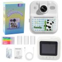 Aparat Natychmiastowy z Drukarką Termiczną Gry 3 Rolki Biały Panda LEAN Toys