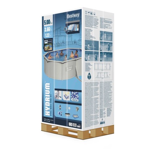 Basen Metalowy Hydrium 5m x 3,60m x 1,20m Bestway 56586 Bestway Basen Metalowy Hydrium 5m x 3,60m x 1,20m Bestway 56586 Bestway