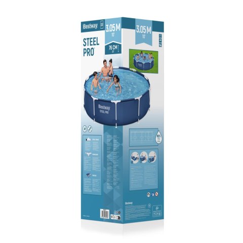 Basen Ogrodowy Stelażowy 305 x 76 cm Bestway 56677 Bestway Basen Ogrodowy Stelażowy 305 x 76 cm Bestway 56677 Bestway