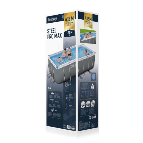 Basen Stelażowy 412 x 201 x 122 cm Bestway 56456 Bestway Basen Stelażowy 412 x 201 x 122 cm Bestway 56456 Bestway
