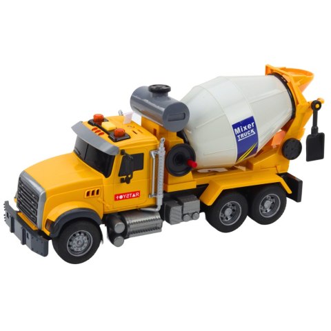 Ciężarówka Betoniarka Obrotowy Bęben Światła Dźwięki Żółta LEAN Toys Ciężarówka Betoniarka Obrotowy Bęben Światła Dźwięki Żółta LEAN Toys