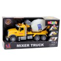 Ciężarówka Betoniarka Obrotowy Bęben Światła Dźwięki Żółta LEAN Toys