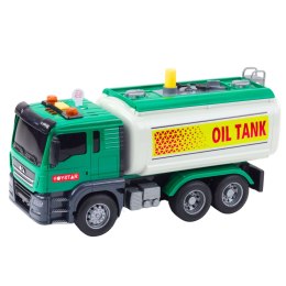 Ciężarówka Cysterna Woda Światła Dźwięki Zielona 1:14 LEAN Toys