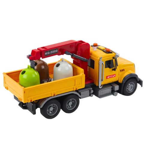 Ciężarówka Do Sortowania Śmieci Pojemniki Na Odpady Światła Dźwięki LEAN Toys Ciężarówka Do Sortowania Śmieci Pojemniki Na Odpady Światła Dźwięki LEAN Toys