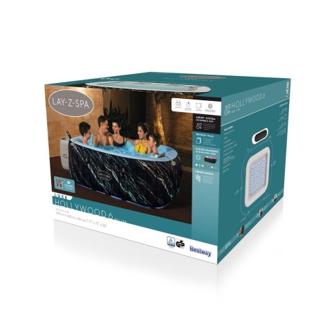 Dmuchane SPA Ogrodowe Hollywood 180 x 66 cm Bestway 6001F Bestway Dmuchane SPA Ogrodowe Hollywood 180 x 66 cm Bestway 6001F Bestway