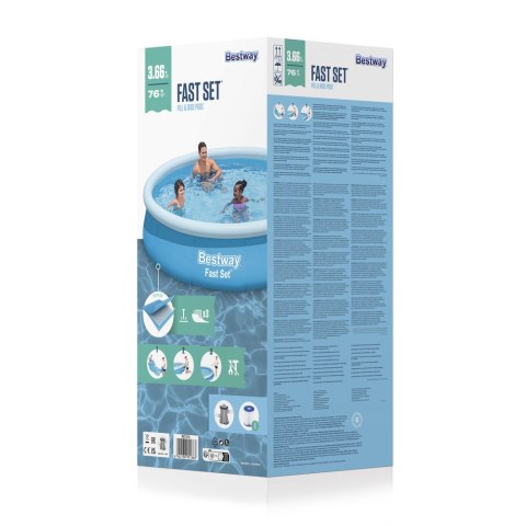 Dmuchany Basen Rozporowy 366 x 76 cm Bestway 57274 Bestway Dmuchany Basen Rozporowy 366 x 76 cm Bestway 57274 Bestway