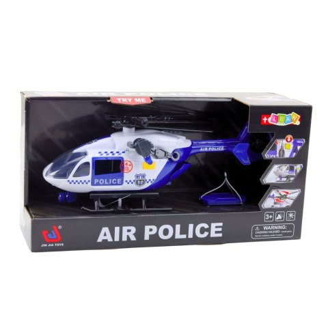 Helikopter Policyjny Hak Nosze Światła Dźwięki 1:12 LEAN Toys Helikopter Policyjny Hak Nosze Światła Dźwięki 1:12 LEAN Toys