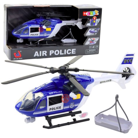 Helikopter Policyjny Hak Nosze Światła Dźwięki 1:14 LEAN Toys Helikopter Policyjny Hak Nosze Światła Dźwięki 1:14 LEAN Toys