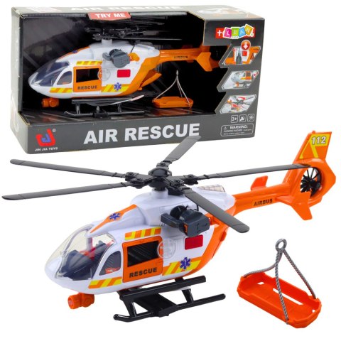 Helikopter Ratunkowy Hak Nosze Światła Dźwięki 1:14 LEAN Toys Helikopter Ratunkowy Hak Nosze Światła Dźwięki 1:14 LEAN Toys