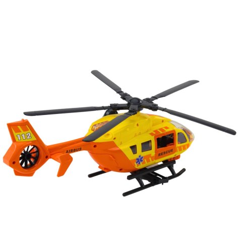 Helikopter Ratunkowy Hak Nosze Światła Dźwięki Pomarańczowy 1:12 LEAN Toys Helikopter Ratunkowy Hak Nosze Światła Dźwięki Pomarańczowy 1:12 LEAN Toys