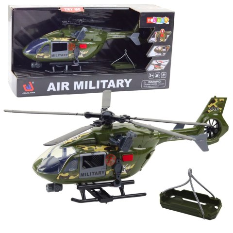 Helikopter Wojskowy Militarny Hak Nosze Światła Dźwięki 1:12 LEAN Toys Helikopter Wojskowy Militarny Hak Nosze Światła Dźwięki 1:12 LEAN Toys