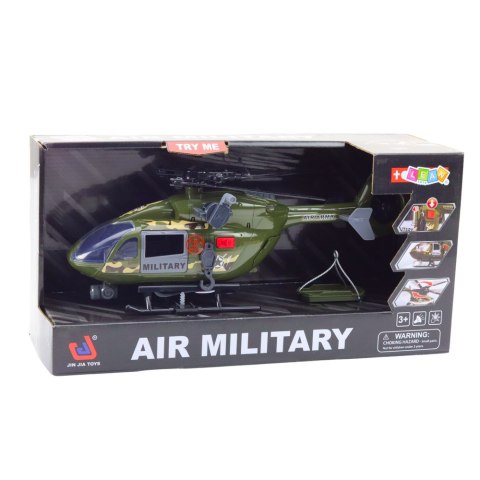 Helikopter Wojskowy Militarny Hak Nosze Światła Dźwięki 1:12 LEAN Toys Helikopter Wojskowy Militarny Hak Nosze Światła Dźwięki 1:12 LEAN Toys