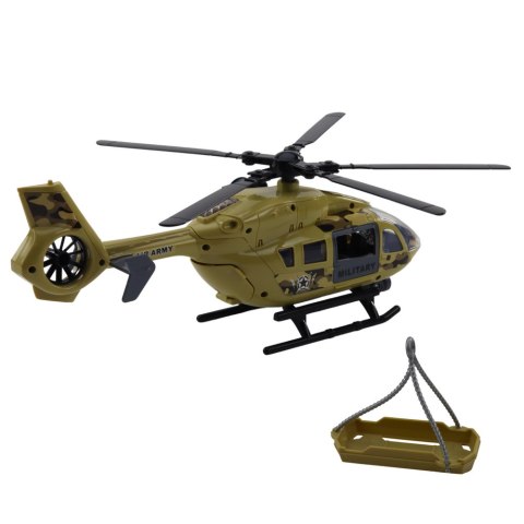 Helikopter Wojskowy Militarny Hak Nosze Światła Dźwięki 1:14 LEAN Toys Helikopter Wojskowy Militarny Hak Nosze Światła Dźwięki 1:14 LEAN Toys