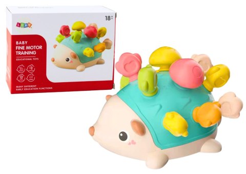 Jeżyk Sensoryczny Dla Niemowląt Patyczki Kolorowe LEAN Toys Jeżyk Sensoryczny Dla Niemowląt Patyczki Kolorowe LEAN Toys