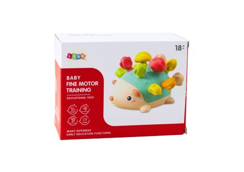 Jeżyk Sensoryczny Dla Niemowląt Patyczki Kolorowe LEAN Toys Jeżyk Sensoryczny Dla Niemowląt Patyczki Kolorowe LEAN Toys