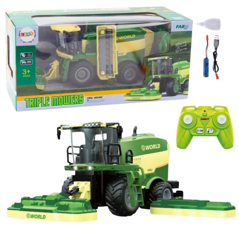 Kombajn Z Kosiarkami Do Trawy Efekt Pary Zdalnie Sterowany RC 2.4G LEAN Toys Kombajn Z Kosiarkami Do Trawy Efekt Pary Zdalnie Sterowany RC 2.4G LEAN Toys