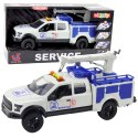 Samochód Serwisowy z Dźwigiem Światła Dźwięki Biały 1:12 LEAN Toys